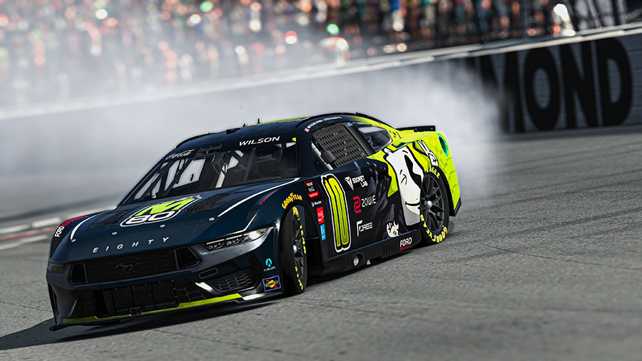 Steven Wilson strategizes to eNASCAR Coca-Cola iRacing Series victory lane at Richmond