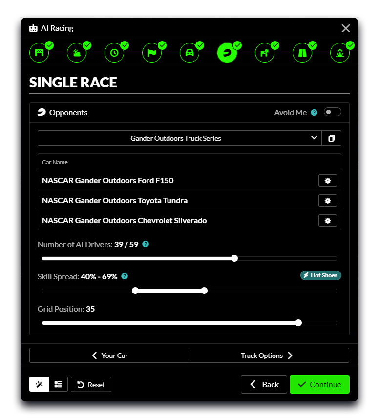 AI Race Setup Guide - UI